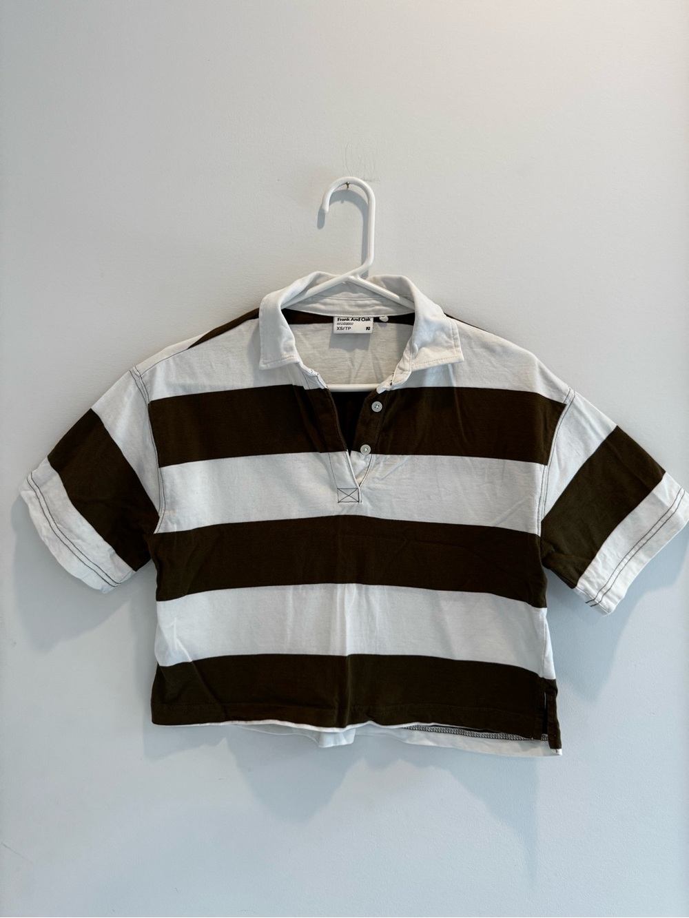 Frank and oak Cropped Striped Polo